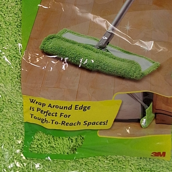 1pc Scotch Brite Microfiber Hardwood Floor Mop Cover Wrap Around Edge Lime Green - Picture 4 of 13